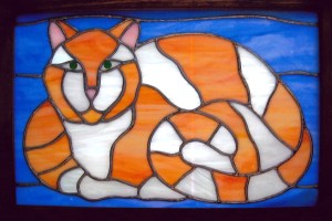Creamsicle Cat Stained Glass