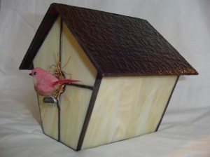 Stained Glass Bird House