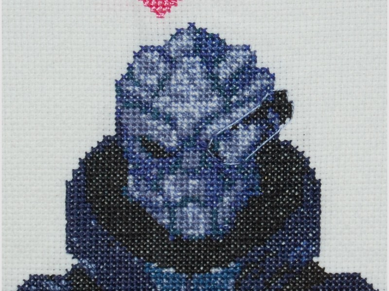 garrus vakarian cross stitch by Randie Hovatter