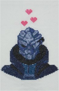 garrus vakarian cross stitch by Randie Hovatter