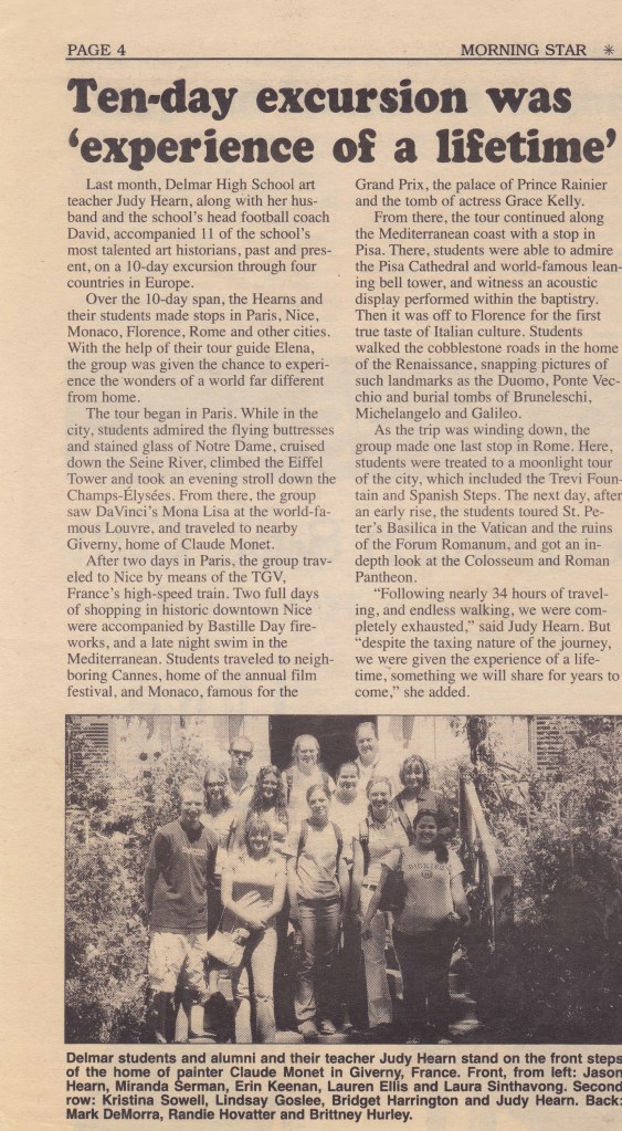 Delmar High Students Visit Europe